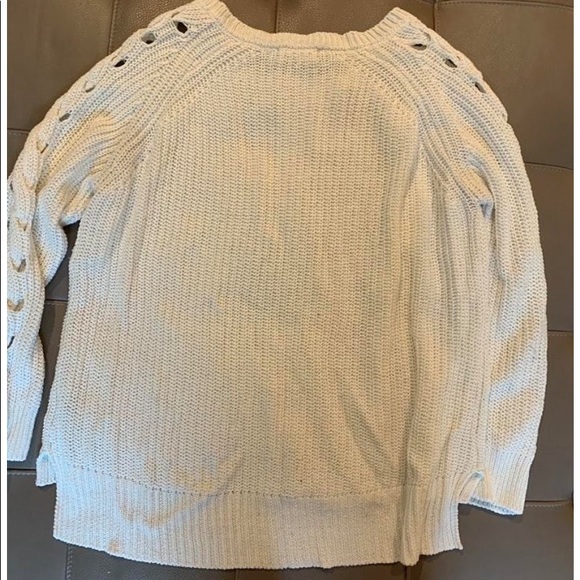 CUT OUT BRAIDED SLEEVE SWEATER - Picture 2 of 3